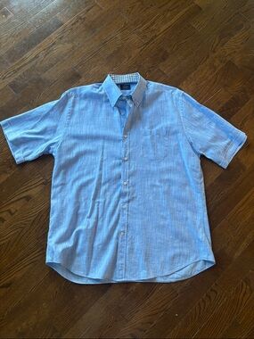 Paul & Shark Light Blue Short-Sleeve Button-Down Shirt